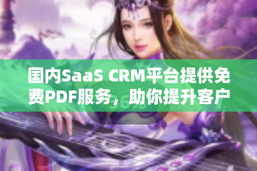 國(guó)內(nèi)SaaS CRM平臺(tái)提供免費(fèi)PDF服務(wù)，助你提升客戶關(guān)系管理效率